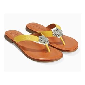 Brighton Aster Silver Plated Flower Sandals